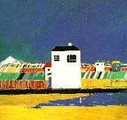 Kazimir Malevich landscape with a white house France oil painting artist
